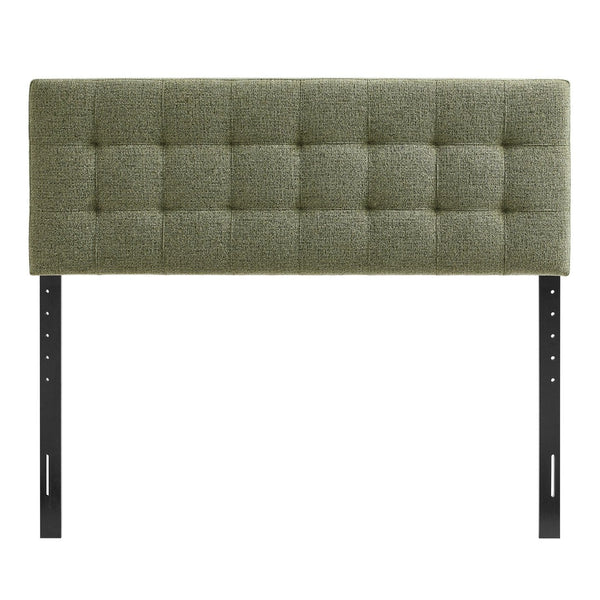 Modway Furniture Lily Modway Chenille Tufted Queen Headboard Foam Padded for Bedroom Elegance Leaf MOD-7262-LEA