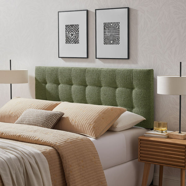 Modway Furniture Lily Modway Chenille Tufted Queen Headboard Foam Padded for Bedroom Elegance Leaf MOD-7262-LEA