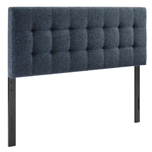 Modway Furniture Lily Modway Chenille Tufted Queen Headboard Foam Padded for Bedroom Elegance Navy Chenille MOD-7262-NAV