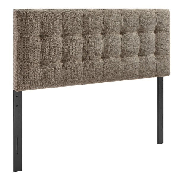 Modway Furniture Lily Modway Chenille Tufted Queen Headboard Foam Padded for Bedroom Elegance Taupe MOD-7262-TAU