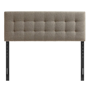 Modway Furniture Lily Modway Chenille Tufted Queen Headboard Foam Padded for Bedroom Elegance Taupe MOD-7262-TAU