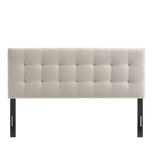 Modway Furniture Lily Tufted Chenille King Headboard with Foam Padding for a Polished Bedroom Dove Gray MOD-7263-DOV