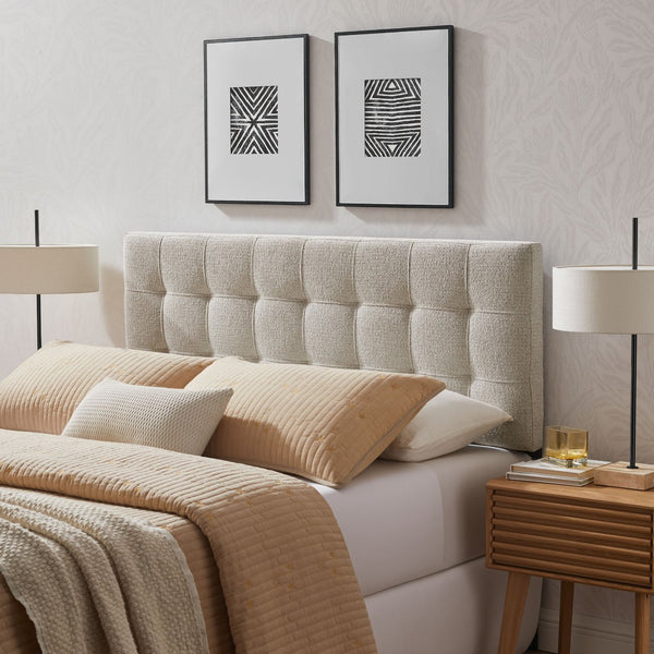 Modway Furniture Lily Tufted Chenille King Headboard with Foam Padding for a Polished Bedroom Dove Gray MOD-7263-DOV