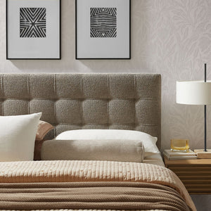Modway Furniture Lily Tufted Chenille King Headboard with Foam Padding for a Polished Bedroom Taupe MOD-7263-TAU