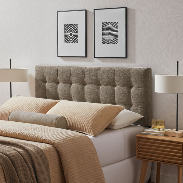 Modway Furniture Lily Tufted Chenille King Headboard with Foam Padding for a Polished Bedroom Taupe MOD-7263-TAU