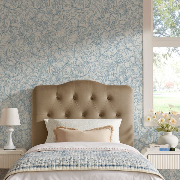 Modway Furniture Annabel Modway Button Tufted Velvet Twin Headboard with Curved Rail for Elegant Bedrooms Taupe MOD-7264-TAU