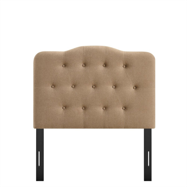 Modway Furniture Annabel Modway Tufted Upholstered Twin Headboard with Foam Padding for Guest Bedroom Almond MOD-7265-ALM