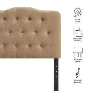 Modway Furniture Annabel Modway Tufted Upholstered Twin Headboard with Foam Padding for Guest Bedroom Almond MOD-7265-ALM