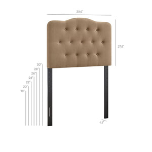 Modway Furniture Annabel Modway Tufted Upholstered Twin Headboard with Foam Padding for Guest Bedroom Almond MOD-7265-ALM