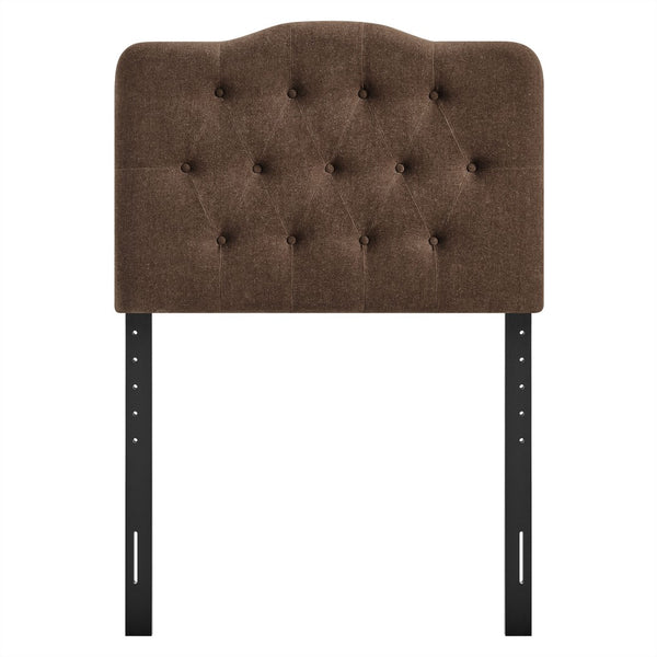 Modway Furniture Annabel Modway Tufted Upholstered Twin Headboard with Foam Padding for Guest Bedroom Cocoa MOD-7265-COA