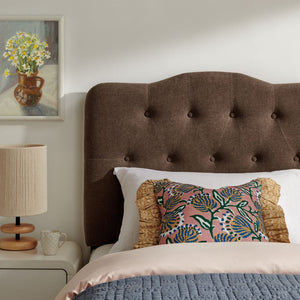 Modway Furniture Annabel Modway Tufted Upholstered Twin Headboard with Foam Padding for Guest Bedroom Cocoa MOD-7265-COA