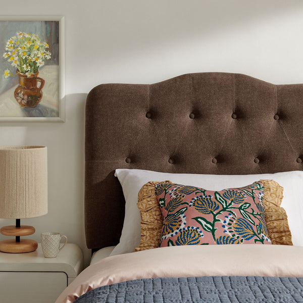 Modway Furniture Annabel Modway Tufted Upholstered Twin Headboard with Foam Padding for Guest Bedroom Cocoa MOD-7265-COA
