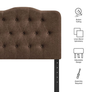 Modway Furniture Annabel Modway Tufted Upholstered Twin Headboard with Foam Padding for Guest Bedroom Cocoa MOD-7265-COA