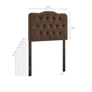 Modway Furniture Annabel Modway Tufted Upholstered Twin Headboard with Foam Padding for Guest Bedroom Cocoa MOD-7265-COA