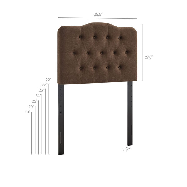 Modway Furniture Annabel Modway Tufted Upholstered Twin Headboard with Foam Padding for Guest Bedroom Cocoa MOD-7265-COA