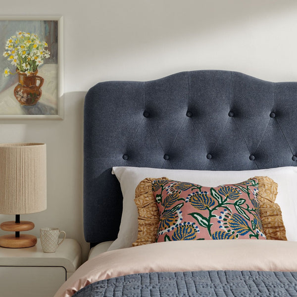 Modway Furniture Annabel Modway Tufted Upholstered Twin Headboard with Foam Padding for Guest Bedroom Denim MOD-7265-DEN
