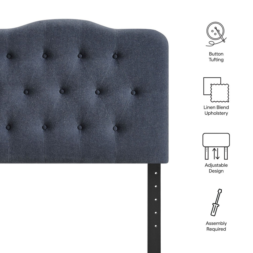 Modway Furniture Annabel Modway Tufted Upholstered Twin Headboard with Foam Padding for Guest Bedroom Denim MOD-7265-DEN