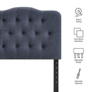Modway Furniture Annabel Modway Tufted Upholstered Twin Headboard with Foam Padding for Guest Bedroom Denim MOD-7265-DEN