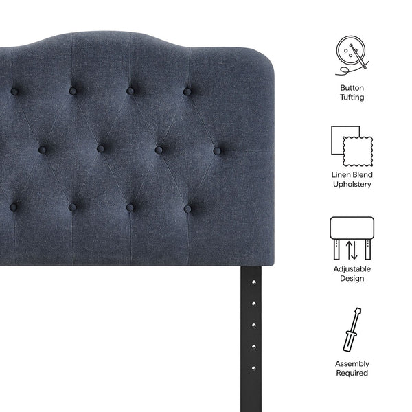 Modway Furniture Annabel Modway Tufted Upholstered Twin Headboard with Foam Padding for Guest Bedroom Denim MOD-7265-DEN