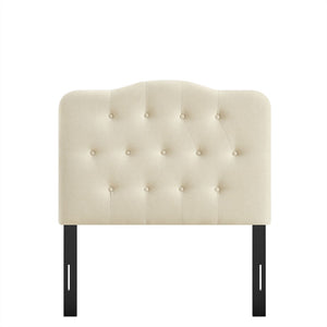 Modway Furniture Annabel Modway Tufted Upholstered Twin Headboard with Foam Padding for Guest Bedroom Linen MOD-7265-LIN