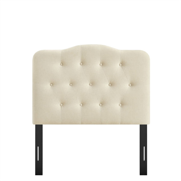 Modway Furniture Annabel Modway Tufted Upholstered Twin Headboard with Foam Padding for Guest Bedroom Linen MOD-7265-LIN