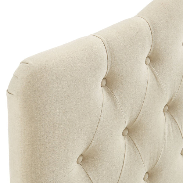 Modway Furniture Annabel Modway Tufted Upholstered Twin Headboard with Foam Padding for Guest Bedroom Linen MOD-7265-LIN