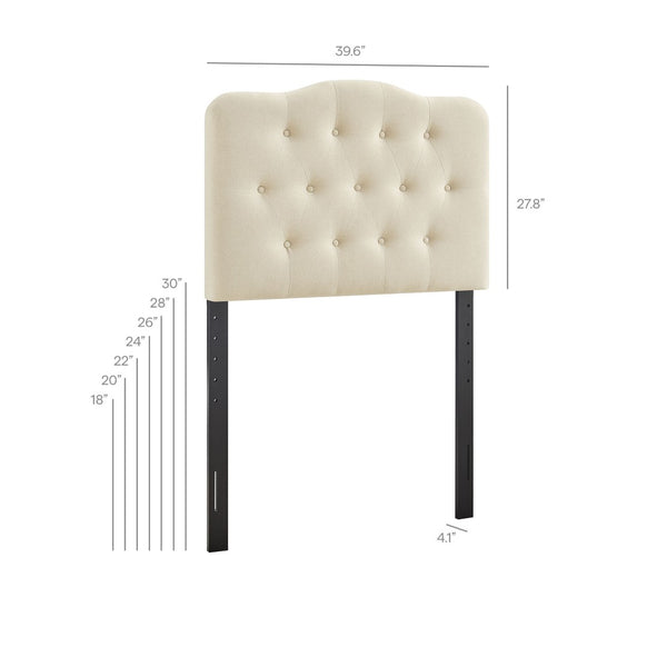 Modway Furniture Annabel Modway Tufted Upholstered Twin Headboard with Foam Padding for Guest Bedroom Linen MOD-7265-LIN