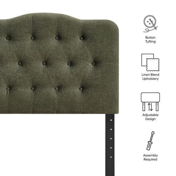 Modway Furniture Annabel Modway Tufted Upholstered Twin Headboard with Foam Padding for Guest Bedroom Sage MOD-7265-SGE