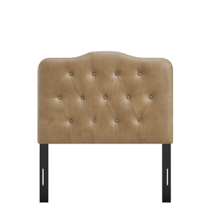 Modway Furniture Annabel Faux Leather Tufted Twin Headboard by Modway for Guest or Teen Bedroom Toast MOD-7266-TST