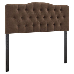 Modway Furniture Annabel Modway Tufted Upholstered Full Headboard with Curved Diamond Button Design Cocoa MOD-7268-COA
