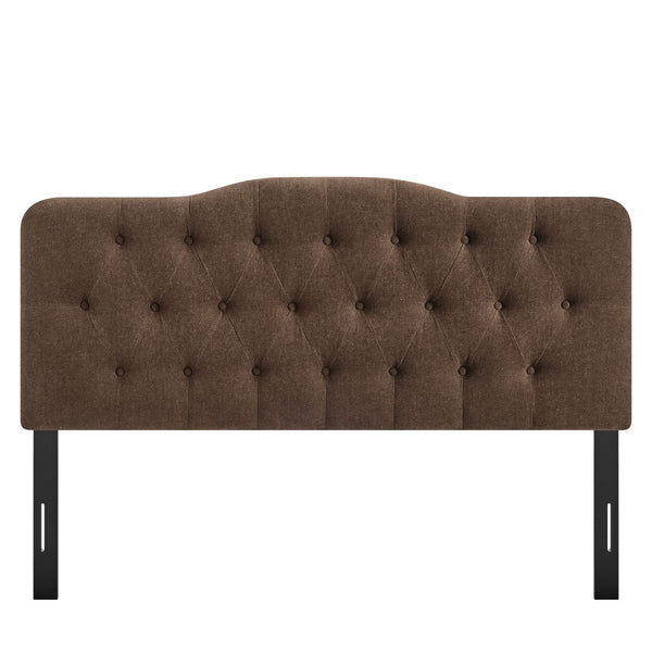 Modway Furniture Annabel Modway Tufted Upholstered Full Headboard with Curved Diamond Button Design Cocoa MOD-7268-COA
