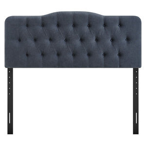Modway Furniture Annabel Modway Tufted Upholstered Full Headboard with Curved Diamond Button Design Denim MOD-7268-DEN
