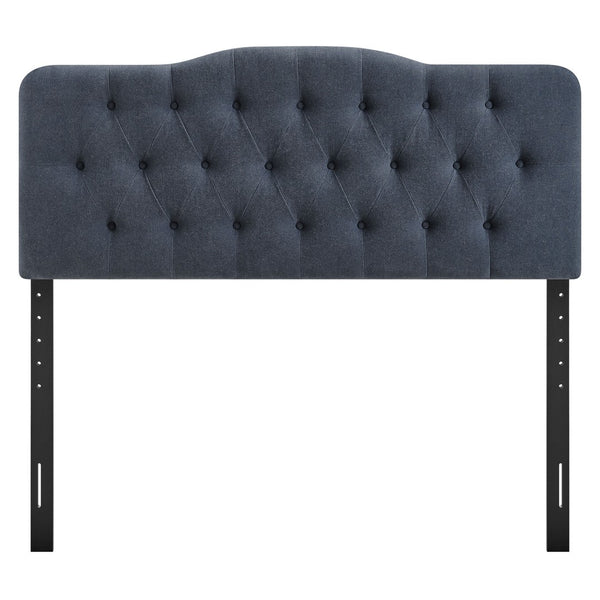 Modway Furniture Annabel Modway Tufted Upholstered Full Headboard with Curved Diamond Button Design Denim MOD-7268-DEN