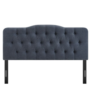 Modway Furniture Annabel Modway Tufted Upholstered Full Headboard with Curved Diamond Button Design Denim MOD-7268-DEN