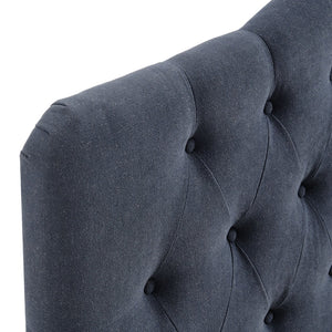Modway Furniture Annabel Modway Tufted Upholstered Full Headboard with Curved Diamond Button Design Denim MOD-7268-DEN