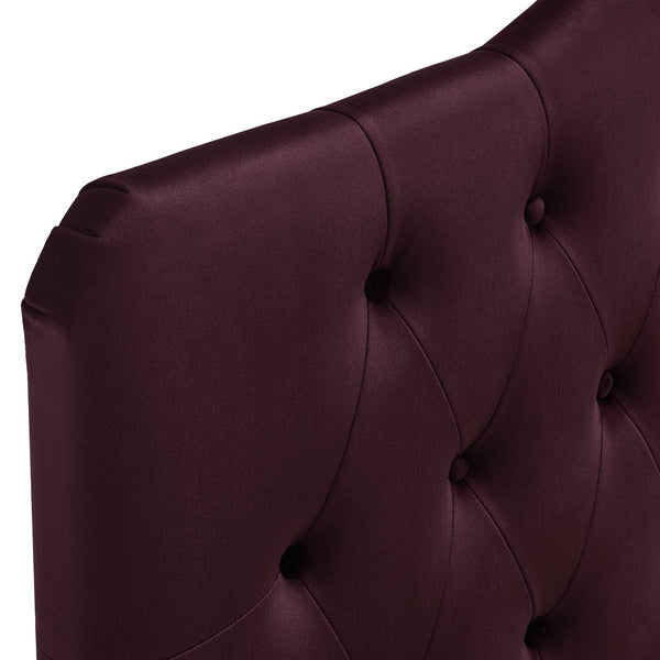 Modway Furniture Annabel Queen Headboard Velvet Tufted Diamond Curved Upholstered Bedroom Accent Mulberry MOD-7270-MUL