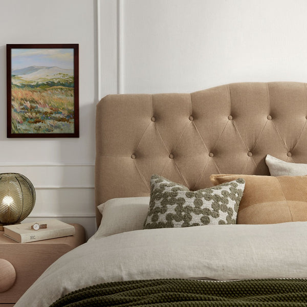 Modway Furniture Annabel Tufted Upholstered Queen Headboard with Foam Padding for a Refined Bedroom Almond MOD-7271-ALM