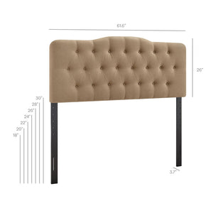 Modway Furniture Annabel Tufted Upholstered Queen Headboard with Foam Padding for a Refined Bedroom Almond MOD-7271-ALM
