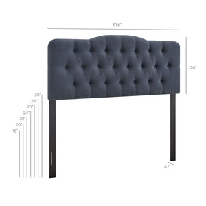 Modway Furniture Annabel Tufted Upholstered Queen Headboard with Foam Padding for a Refined Bedroom Denim MOD-7271-DEN