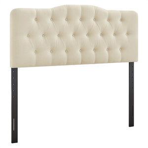Modway Furniture Annabel Tufted Upholstered Queen Headboard with Foam Padding for a Refined Bedroom Linen MOD-7271-LIN