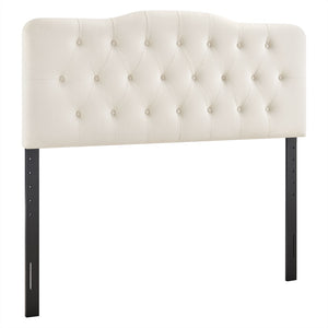 Modway Furniture Annabel King Headboard Velvet Tufted Curved Upholstered Bedroom Accent by Modway Alabaster MOD-7273-ALA