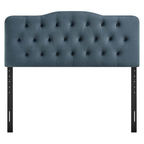Modway Furniture Annabel King Headboard Velvet Tufted Curved Upholstered Bedroom Accent by Modway Cadet Blue MOD-7273-CAB
