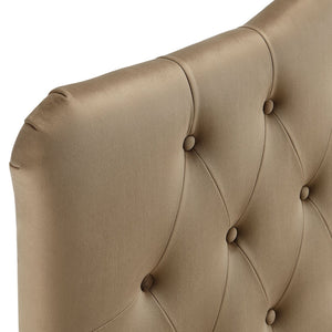 Modway Furniture Annabel King Headboard Velvet Tufted Curved Upholstered Bedroom Accent by Modway Taupe MOD-7273-TAU