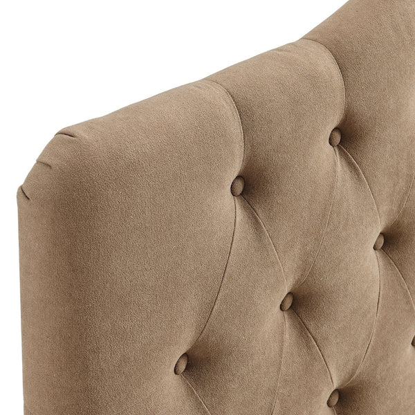 Modway Furniture Annabel Modway Tufted Upholstered King Headboard with Foam Padding for Bedroom Comfort Almond MOD-7274-ALM