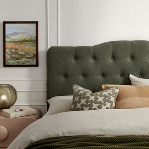 Modway Furniture Annabel Modway Tufted Upholstered King Headboard with Foam Padding for Bedroom Comfort Sage MOD-7274-SGE