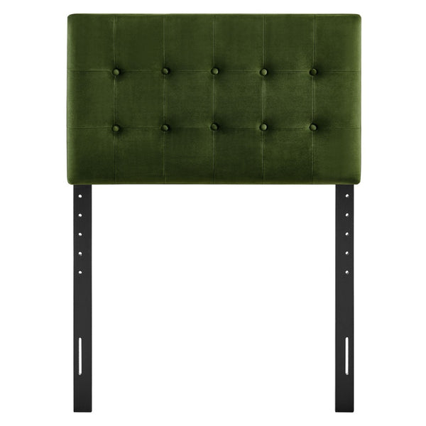 Modway Furniture Emily Button Tufted Velvet Twin Headboard for Minimalist and Transitional Bedrooms Moss Green MOD-7280-MOG