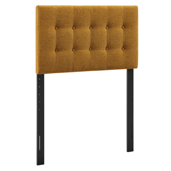Modway Furniture Emily Button Tufted Upholstered Headboard for Twin Beds with Adjustable Height Mounting Copper MOD-7281-COP