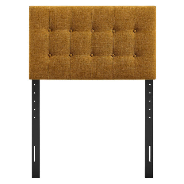 Modway Furniture Emily Button Tufted Upholstered Headboard for Twin Beds with Adjustable Height Mounting Copper MOD-7281-COP