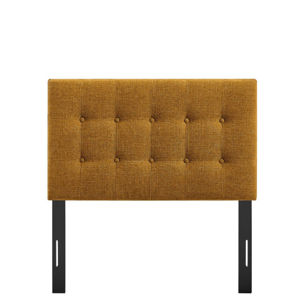 Modway Furniture Emily Button Tufted Upholstered Headboard for Twin Beds with Adjustable Height Mounting Copper MOD-7281-COP