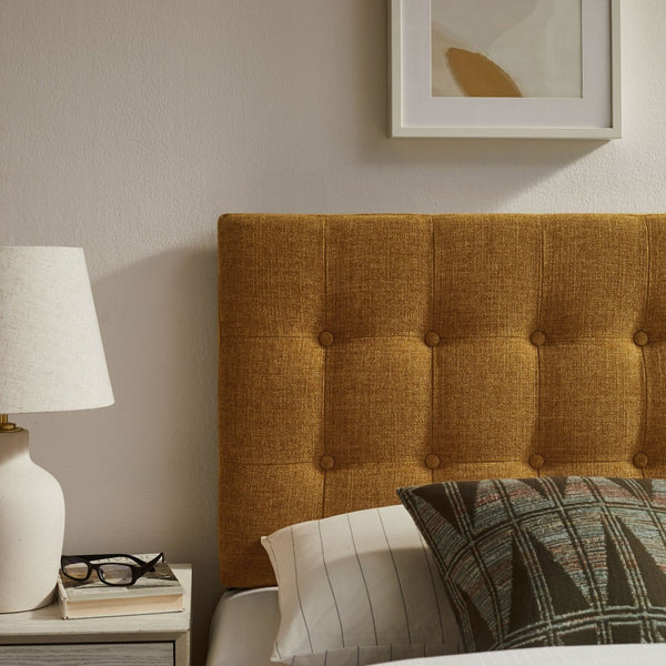 Modway Furniture Emily Button Tufted Upholstered Headboard for Twin Beds with Adjustable Height Mounting Copper MOD-7281-COP